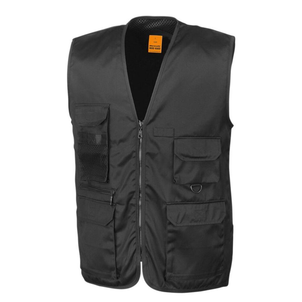 WORK-GUARD by Result Unisex Adult Adventure Safari Vest / Black